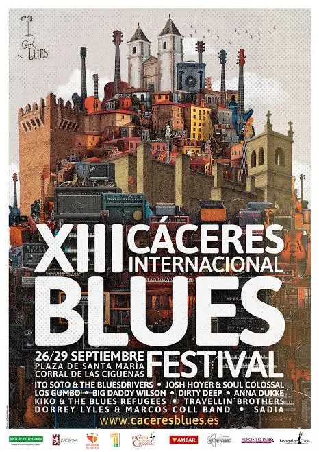 Cartel edicion Caceres Blues